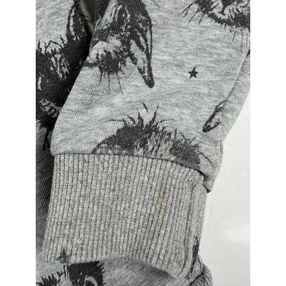 Gold Treasure Bunny Print Zip-Up Sweatshirt Gray Size 6